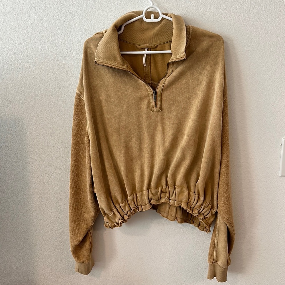 Free People oversized quarter zip